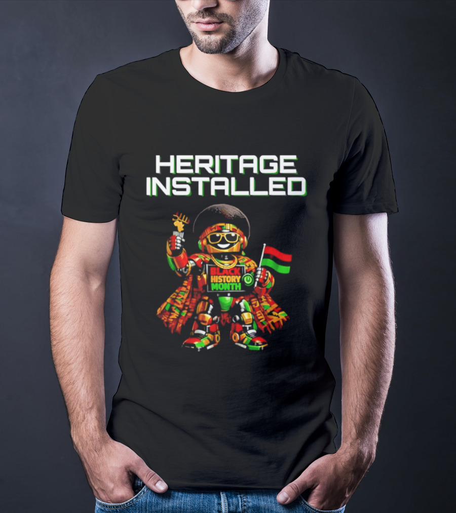 Heritage Installed Robot Black History T-Shirt
