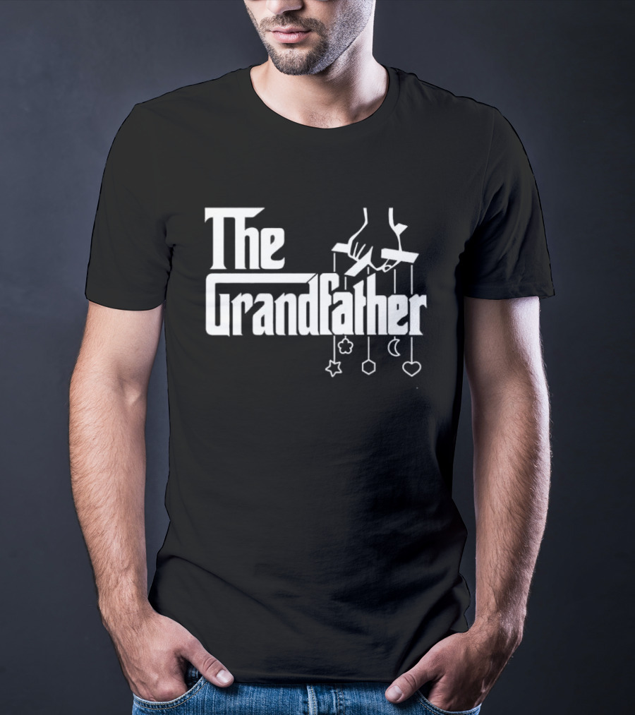 The Grandfather Puppet Strings Godfather Parody With Handguns And Baby Mobile T-Shirt