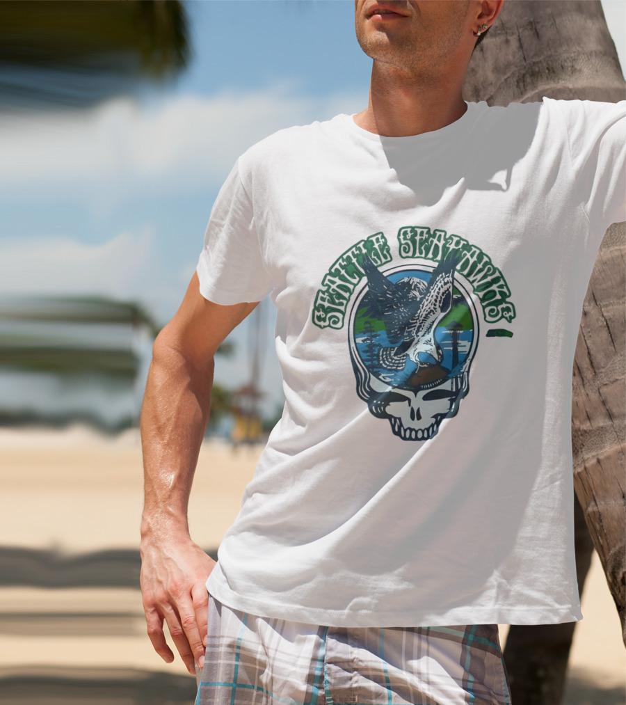 Seattle Seahawks Grateful Dead Steal Your Face Eagle T-Shirt