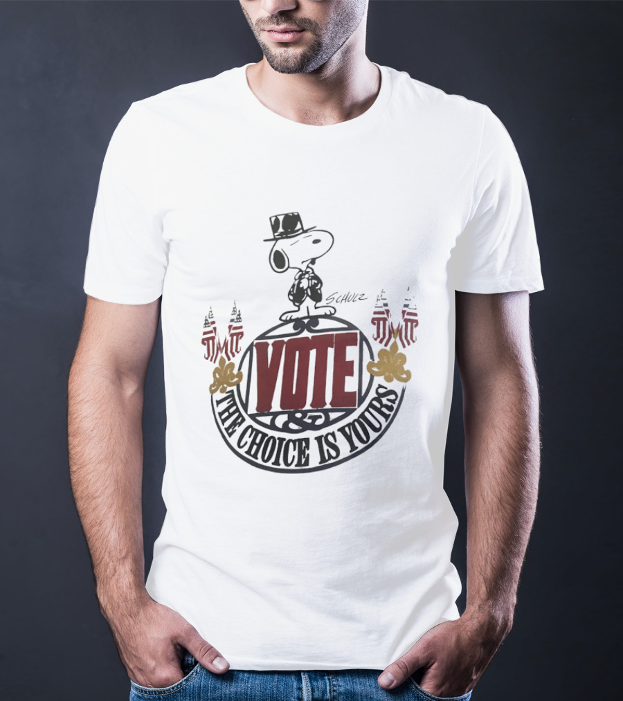 Snoopy Vote The Choice Is Yours Schulz Patriotic T-Shirt