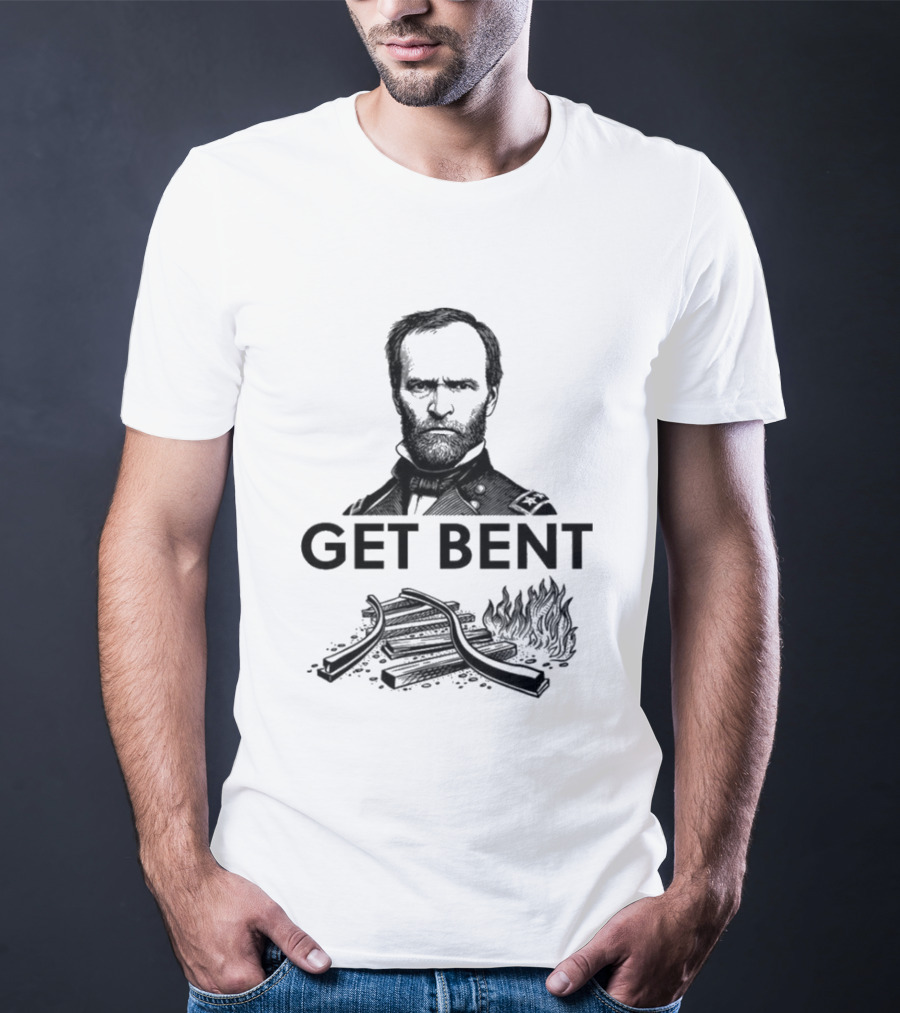 Get Bent Sherman's Neckties Bent Railroad Tracks T-Shirt