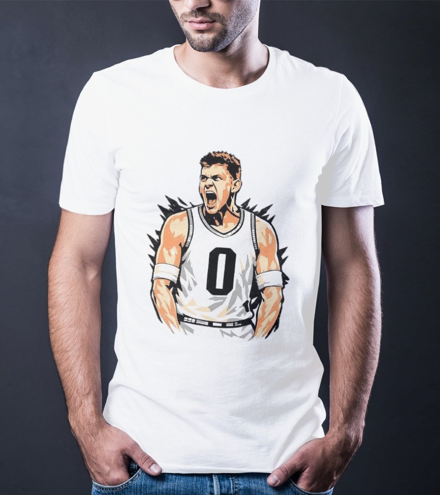 Jaxon Kohler Michigan State Spartans Basketball Big Face Number 0 T-Shirt