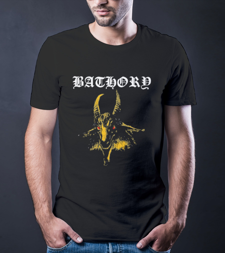 Bathory Classic Goat Graphic Vintage Heavy Metal Merchandise T-Shirt