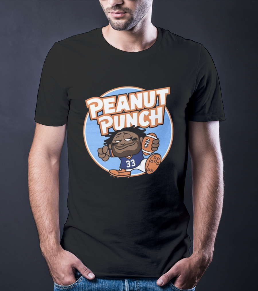Peanut Punch Charles Tillman Chicago Bears Number 33 Cartoon T-Shirt