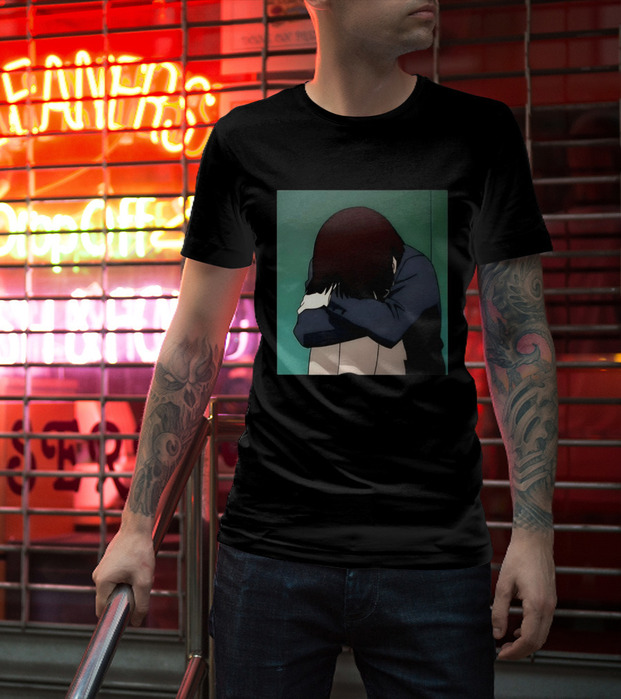 Lain Iwakura Sad Girl In Serial Experiments Lain Anime Iconic Scene T-Shirt