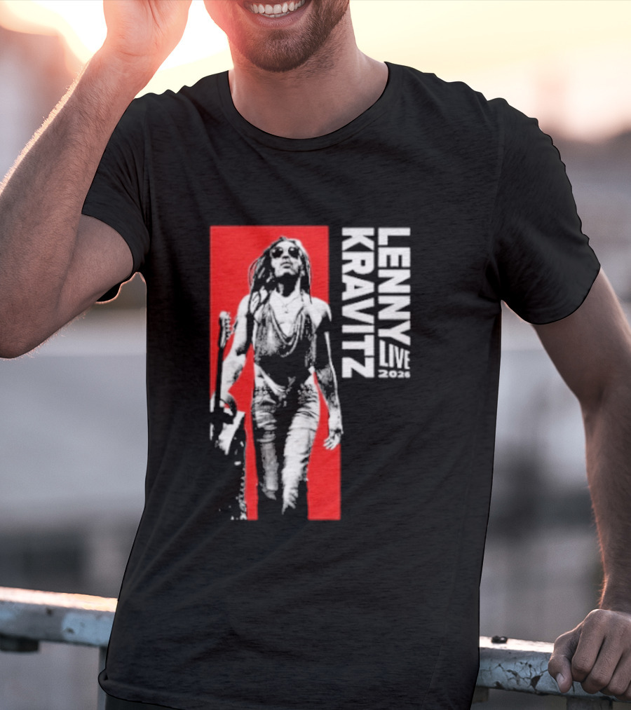 Lenny Kravitz Live 2026 Bold Red T-Shirt