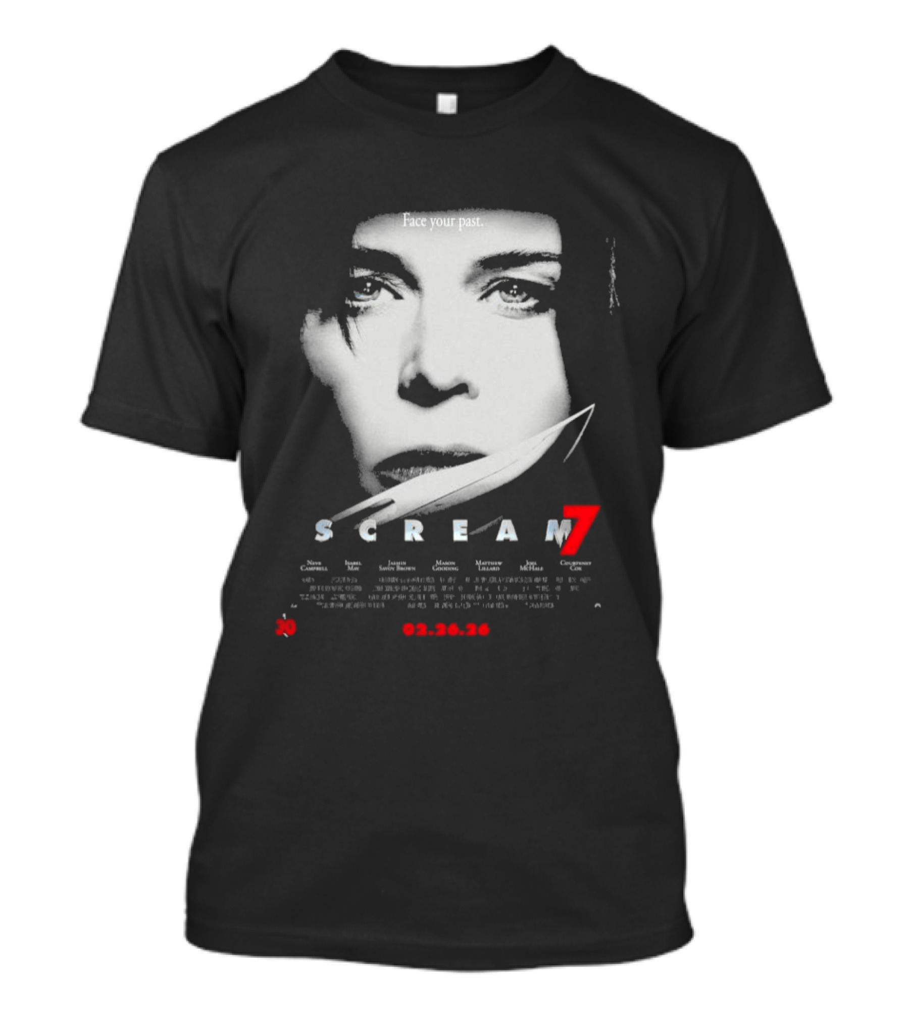 Scream 7 Face Your Past February 26 2026 T-Shirt