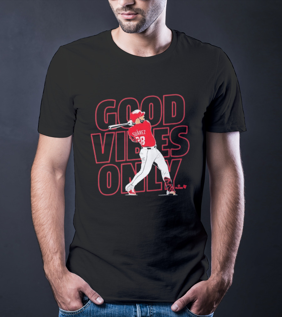 Eugenio Suárez Good Vibes Only Cincinnati Baseball Player Swinging 28 T-Shirt