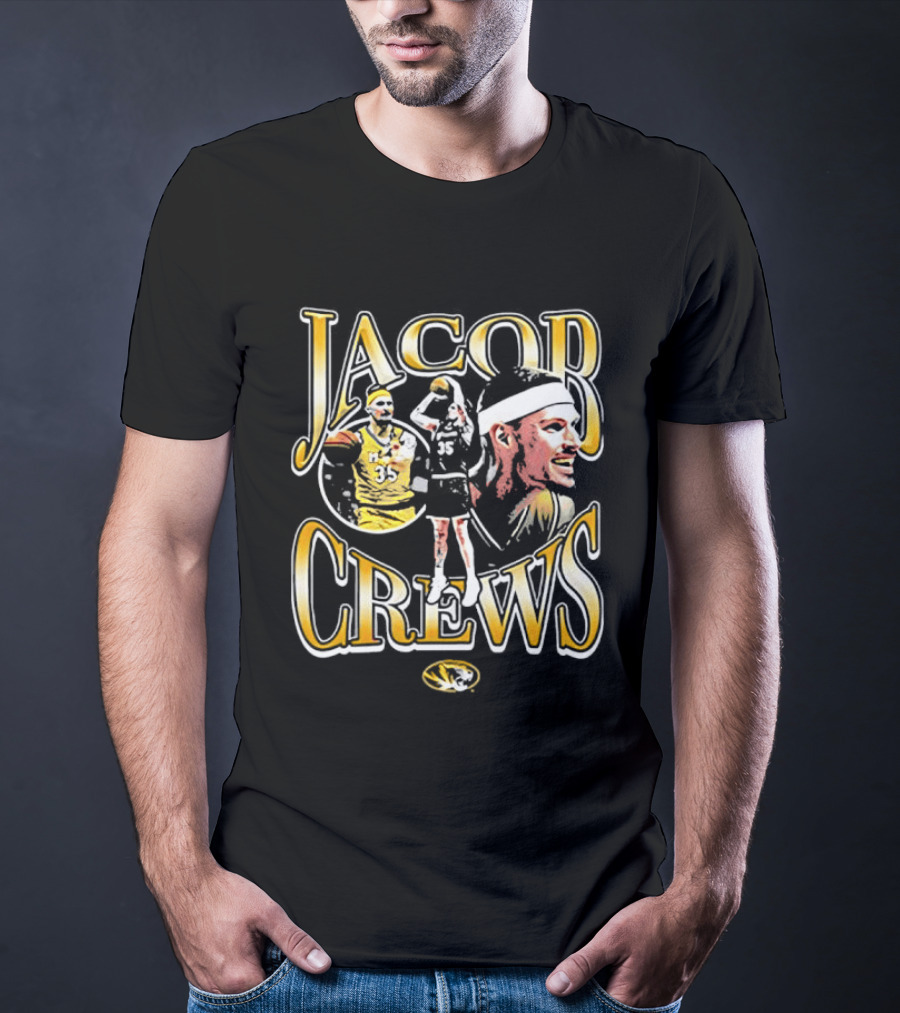 Jacob Crews Mizzou Tigers Basketball Player T-Shirt