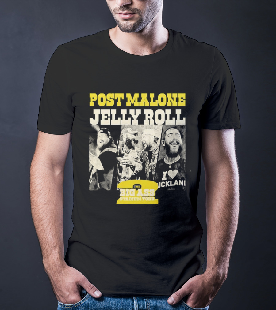 Post Malone Jelly Roll Big Ass Stadium Tour Part 2 T-Shirt