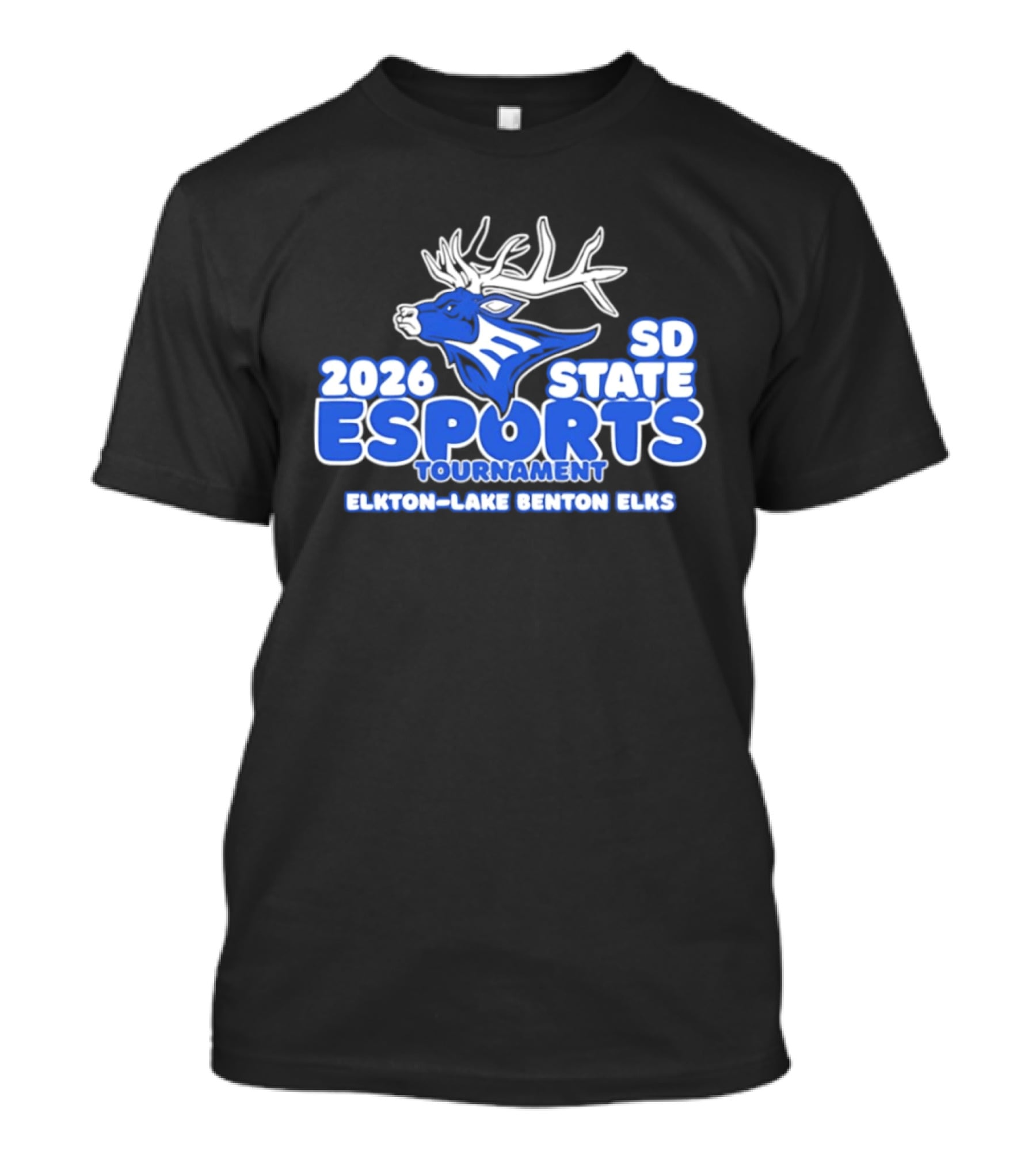 2026 SD State Esports Tournament Elkton Lake Benton Elks Elk Head T-Shirt