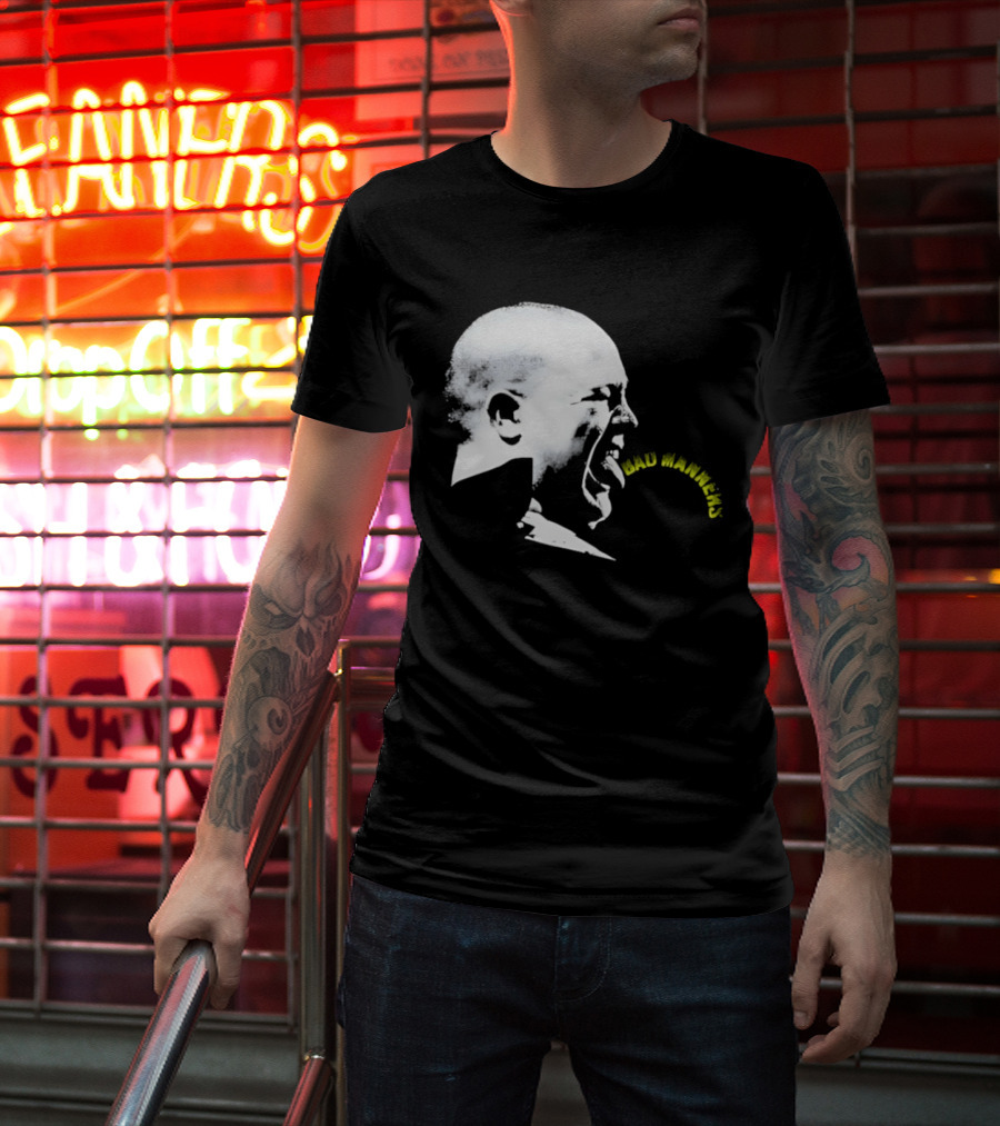 Bad Manners Buster Bloodvessel Tongue Out Profile T-Shirt