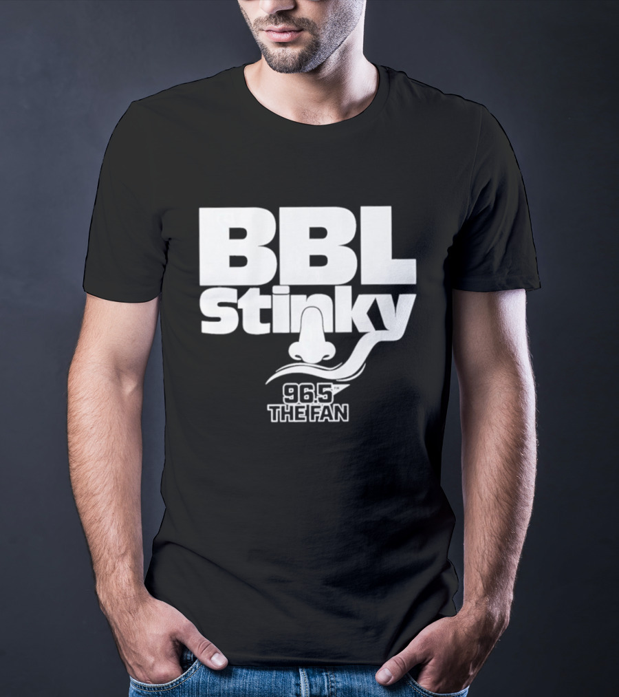 BBL Stinky Nose Mustache 96.5 The Fan Sports Radio T-Shirt