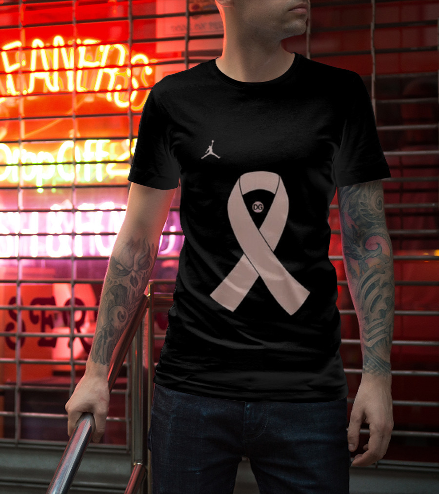 North Carolina Tar Heels Courtney Banghart Pink Out 2026 Jordan Jumpman Ribbon T-Shirt