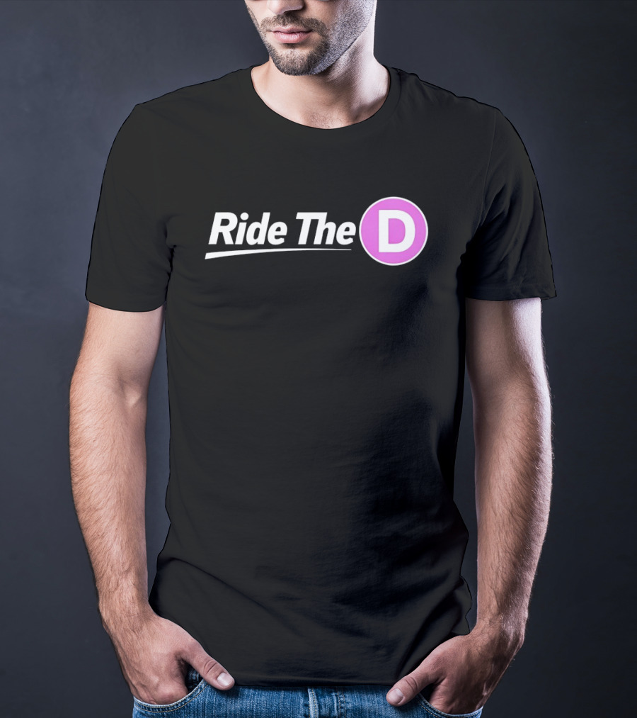 Ride The D Retro Urban Typography Bold Letter D T-Shirt