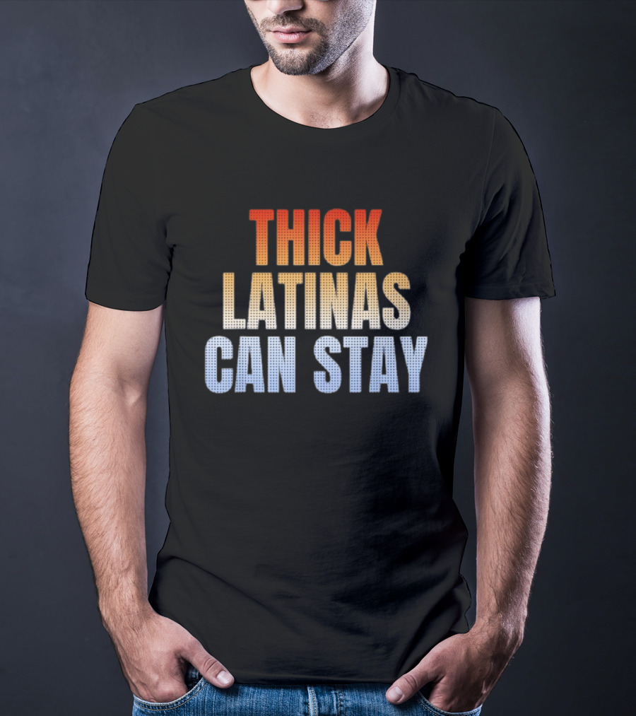 Thick Latinas Can Stay Retro Gradient Pop T-Shirt