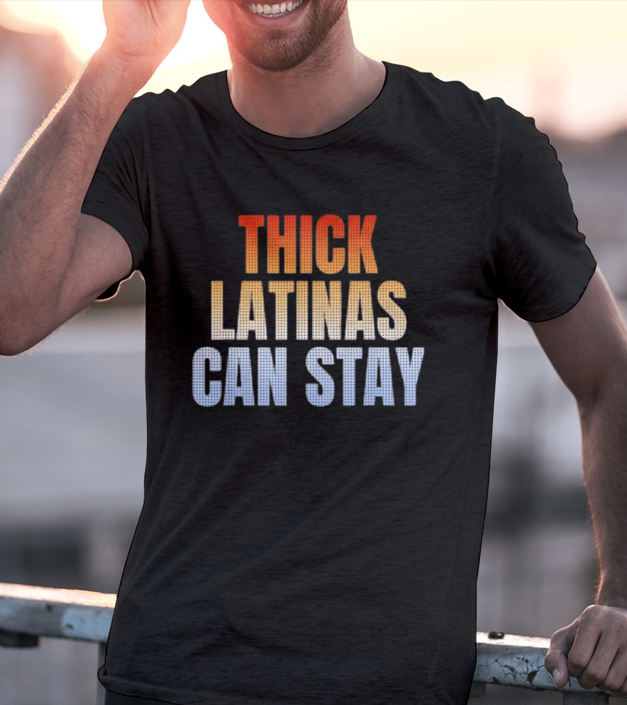 Thick Latinas Can Stay Retro Gradient Pop T-Shirt