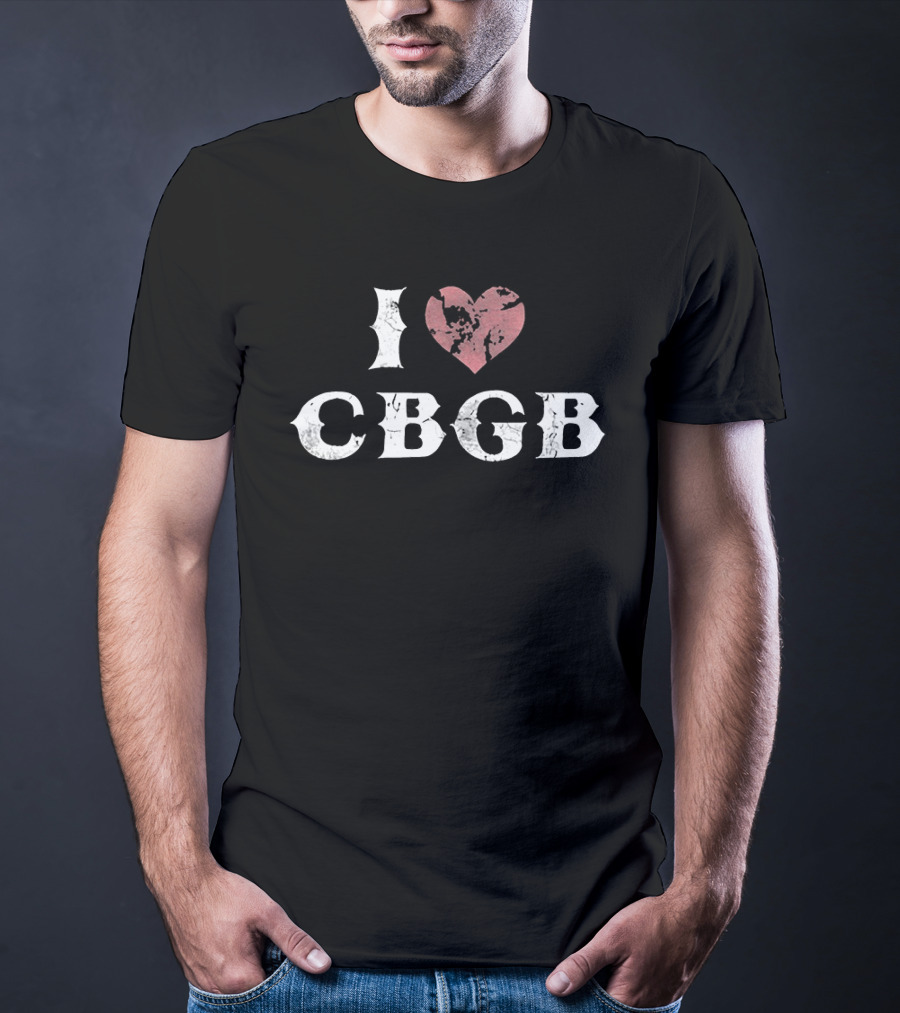 I Love CBGB Heart Icon Retro Music Culture T-Shirt