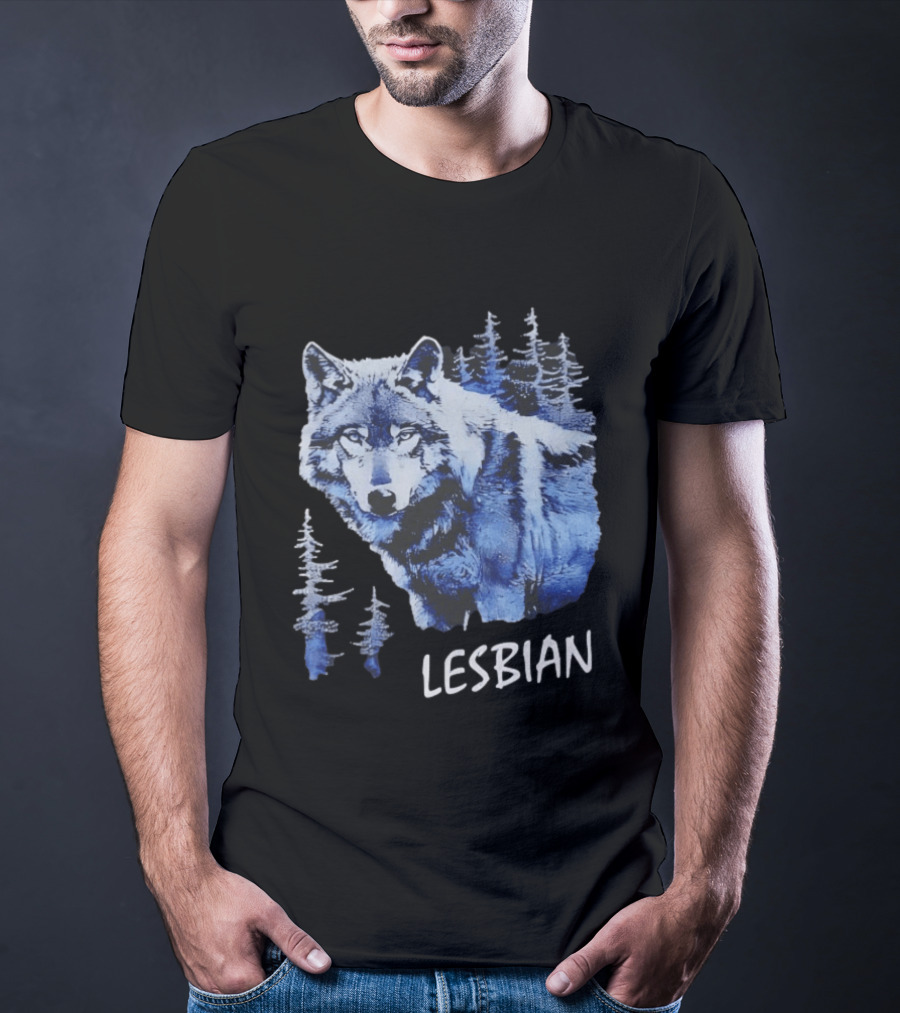 Wolf Lesbian Blue Forest T-Shirt