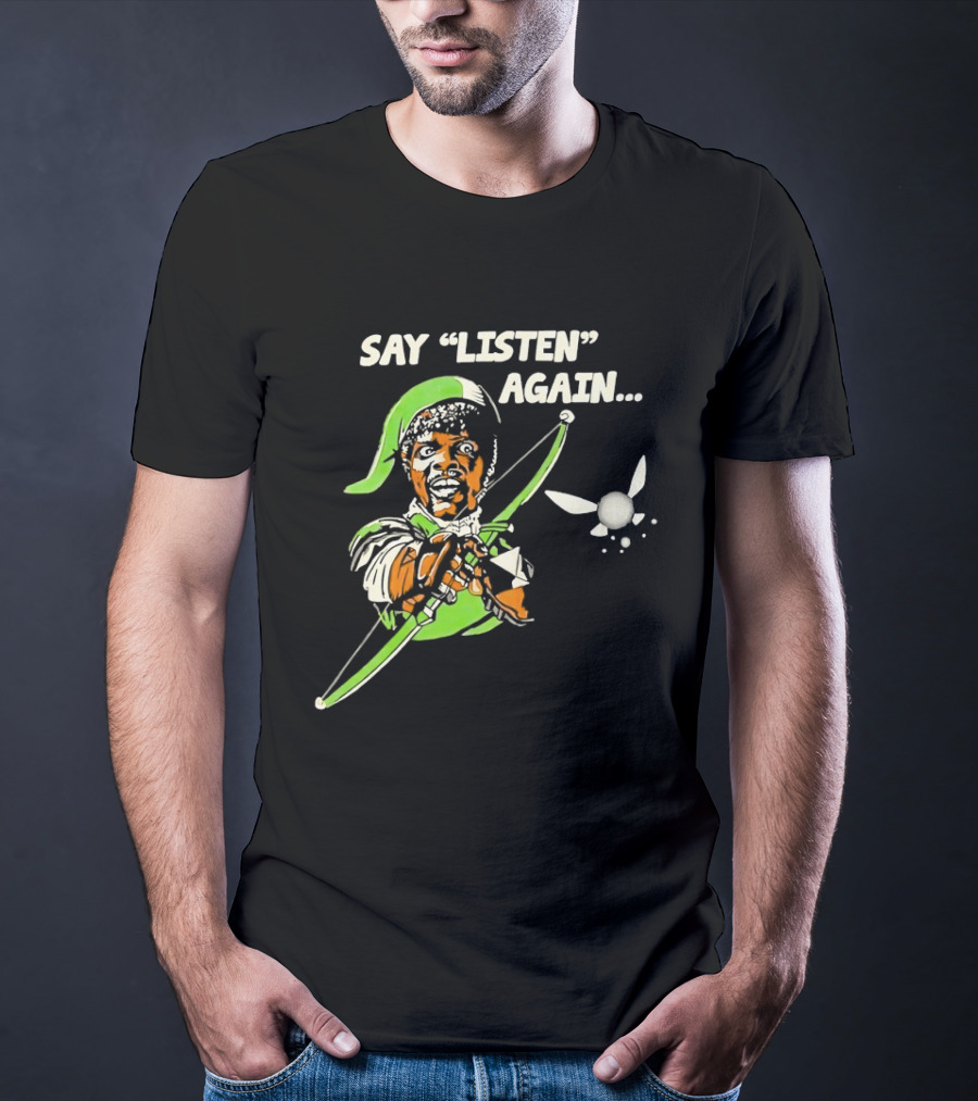 Say Listen Again Jules Winnfield Meets Zelda T-Shirt