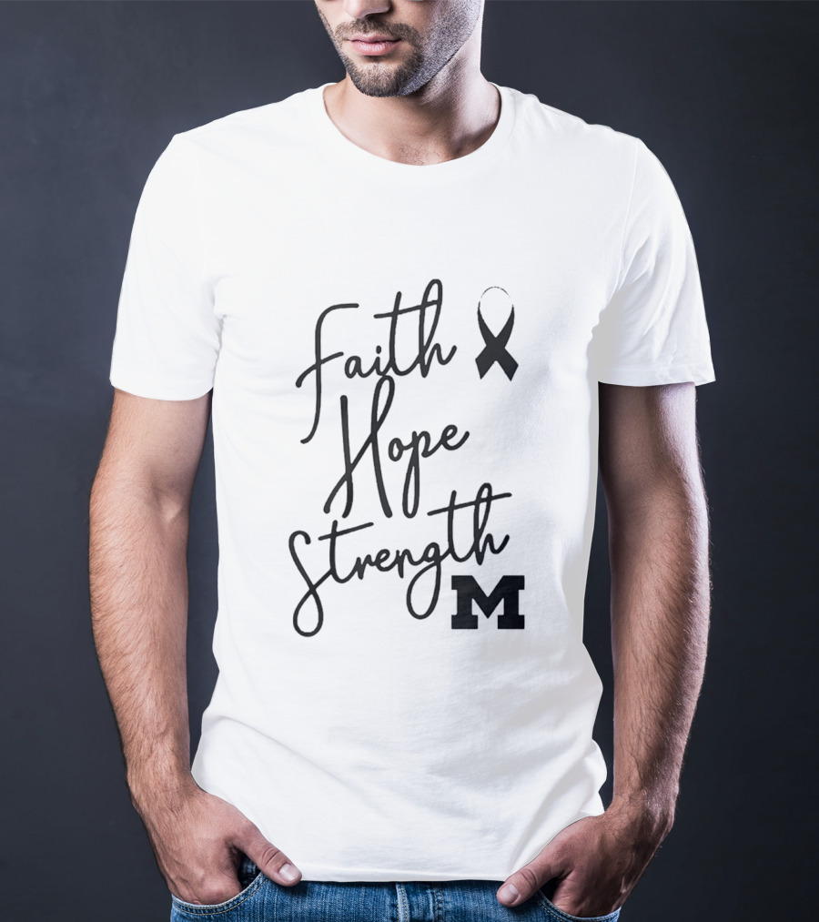 Faith Hope Strength Ribbon M T-Shirt