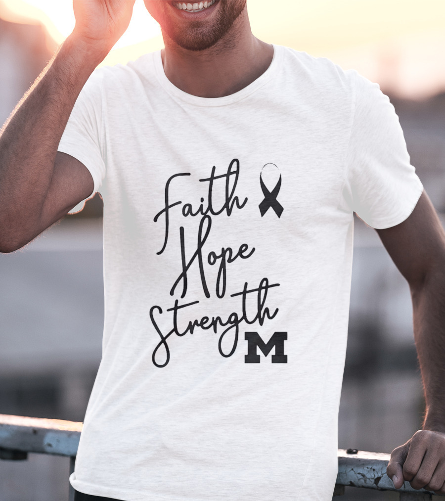Faith Hope Strength Ribbon M T-Shirt