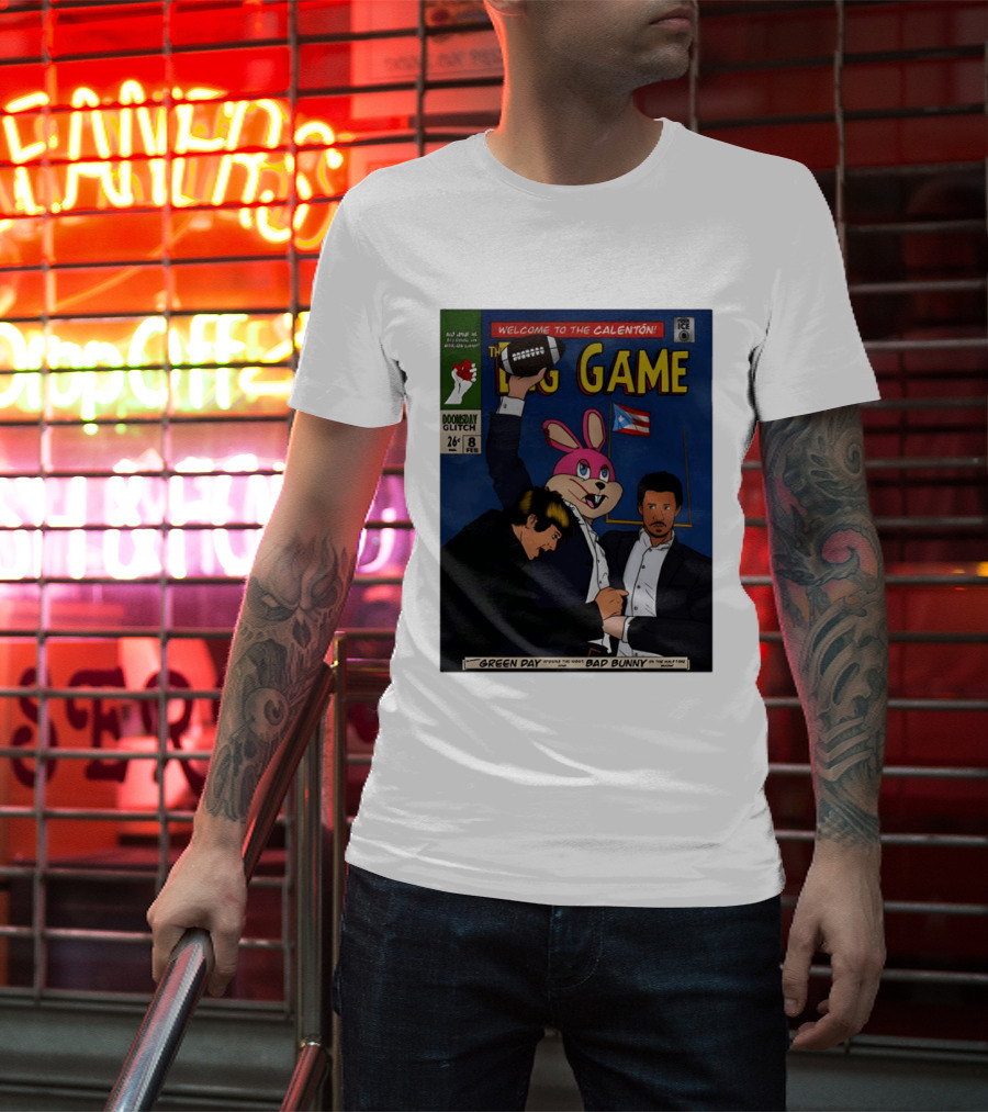 Welcome To The Calenton The Big Game Green Day Bad Bunny Doomsday Glitch T-Shirt