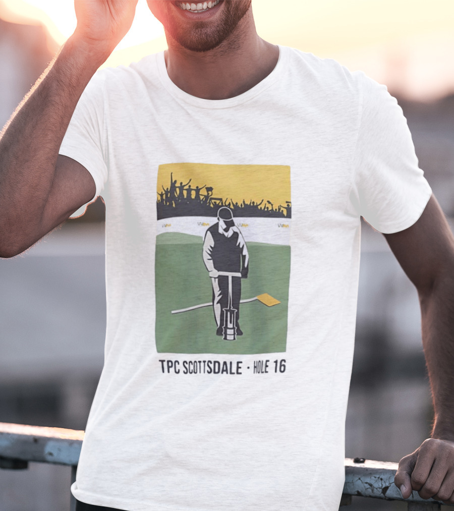 TPC Scottsdale Hole 16 Golfer Crowd Scene T-Shirt