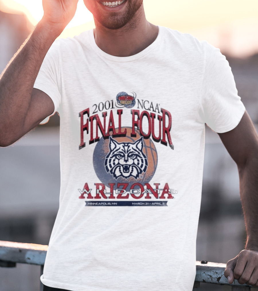 2001 NCAA Final Four Arizona March 31 April 2 Minneapolis T-Shirt