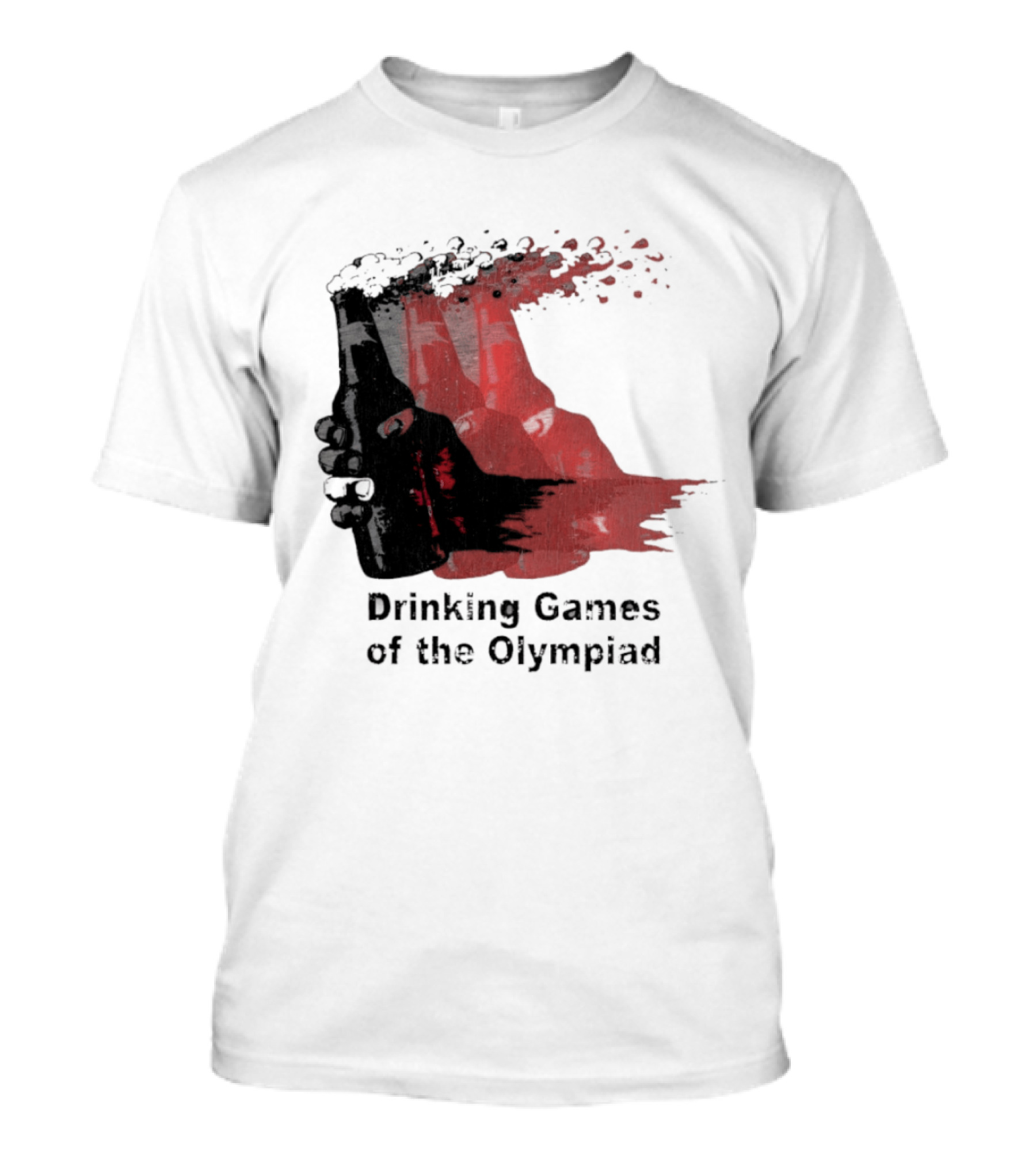 Drinking Games Of The Olympiad Pixelated Beer Splash T-Shirt