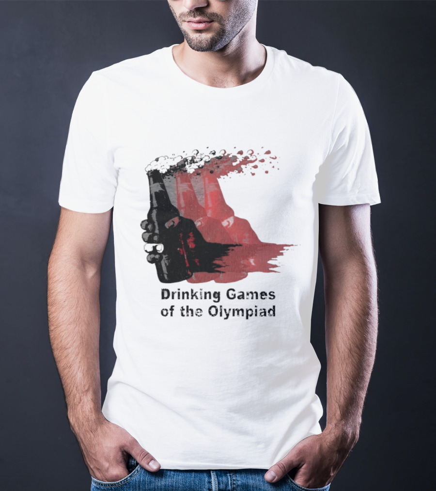Drinking Games Of The Olympiad Pixelated Beer Splash T-Shirt