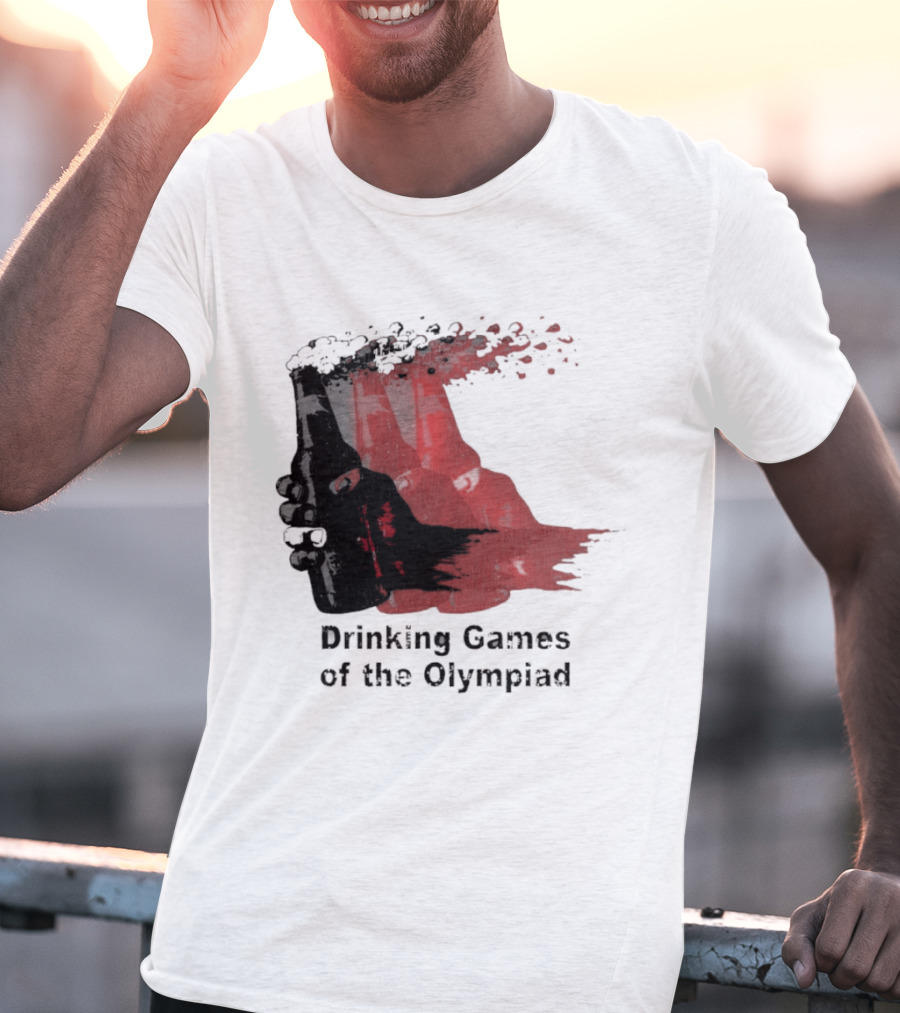 Drinking Games Of The Olympiad Pixelated Beer Splash T-Shirt