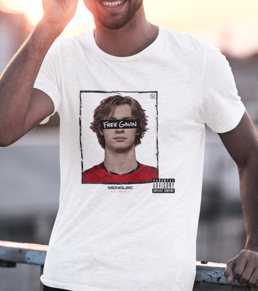 Free Gavin Mopnolog Records Parental Advisory Explicit Content T-Shirt
