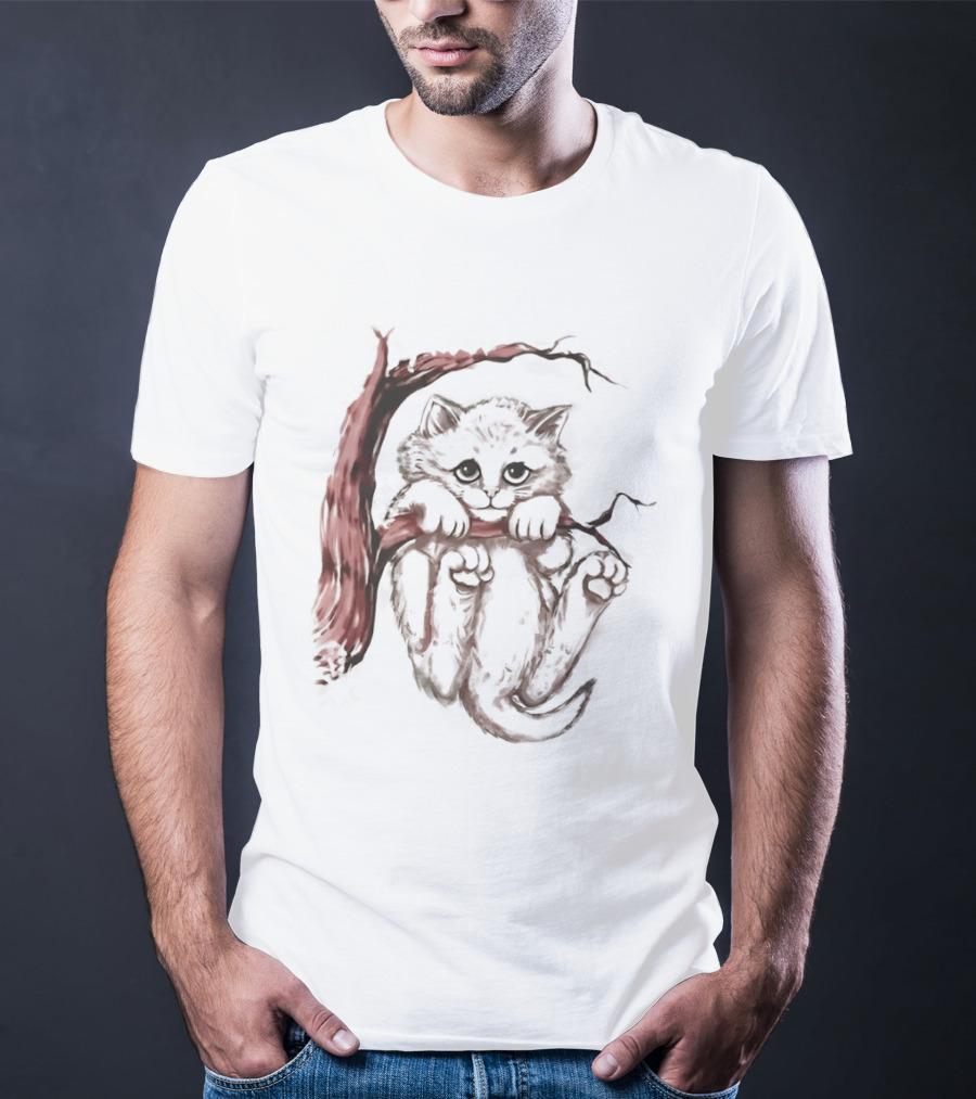 Hang In There Baby Cat On A Branch T-Shirt