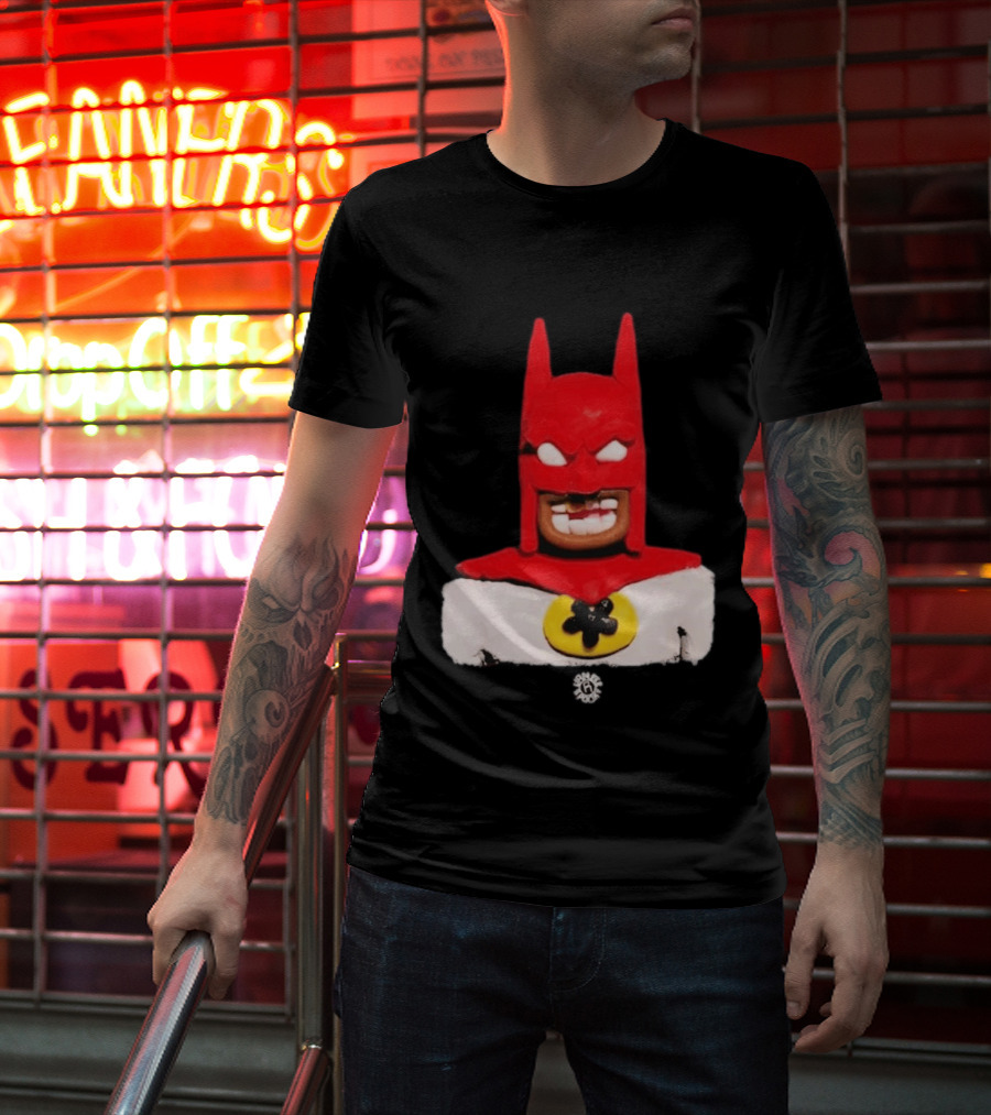 Spooky Vameee Batman Red White Figure T-Shirt