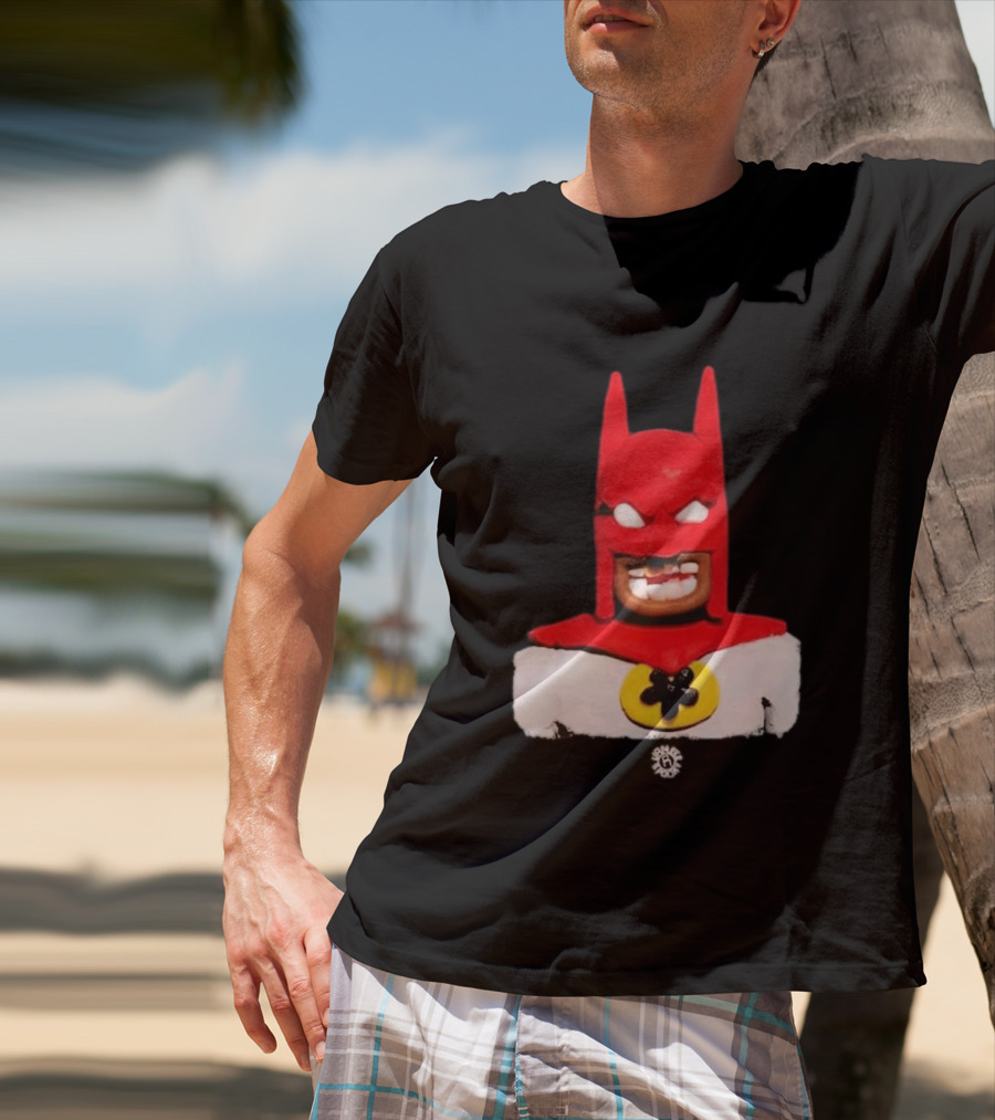 Spooky Vameee Batman Red White Figure T-Shirt