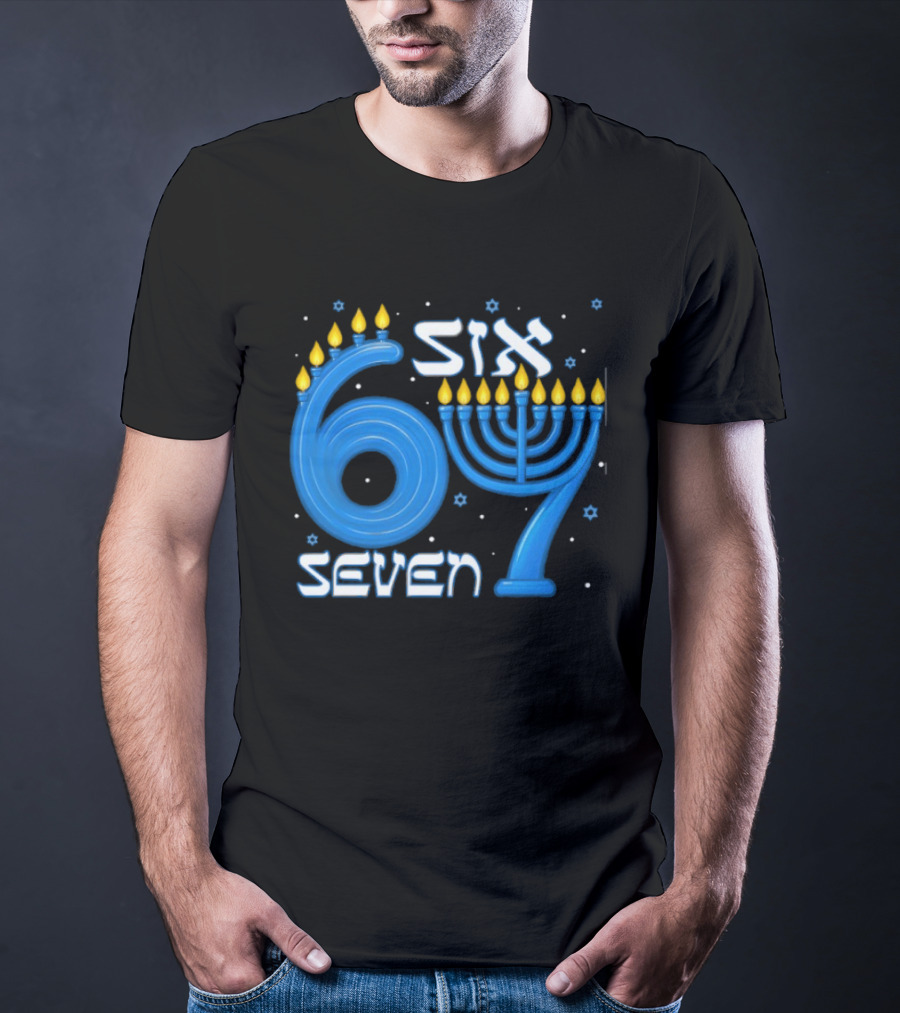 Hanukkah Menorah Six 7 Celebration T-Shirt