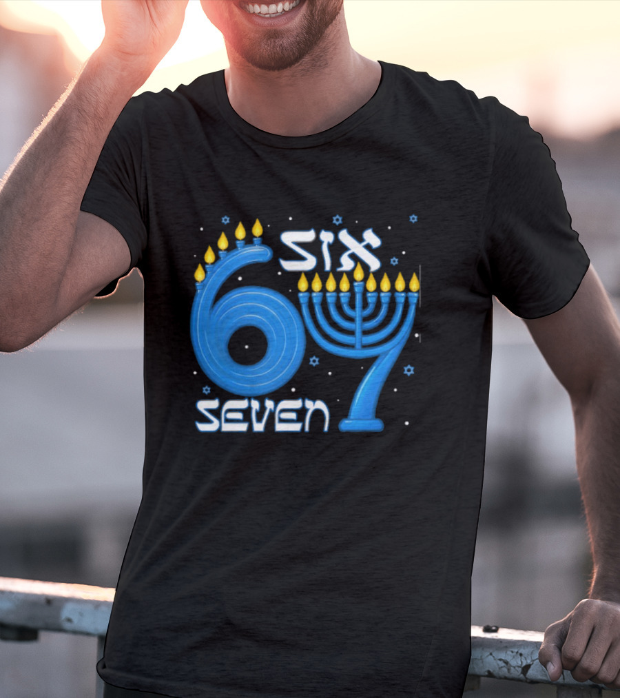 Hanukkah Menorah Six 7 Celebration T-Shirt