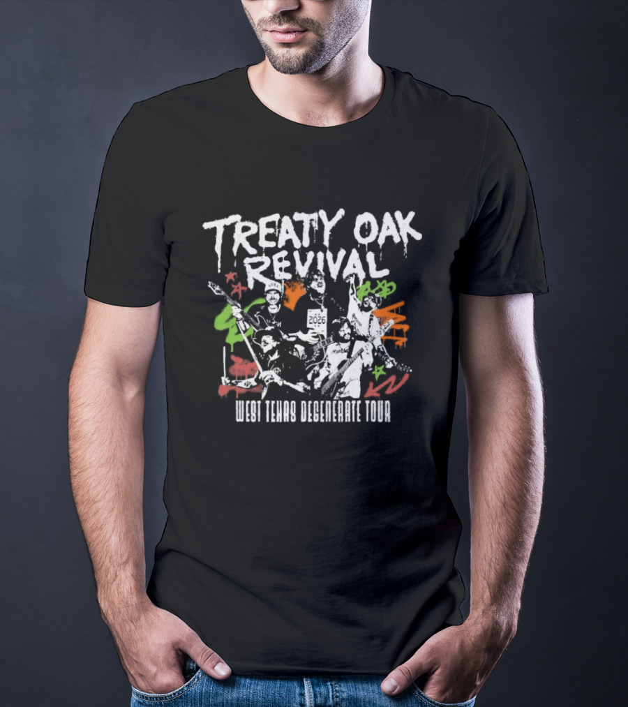 Treaty Oak Revival 2026 West Texas Degenerate Tour T-Shirt
