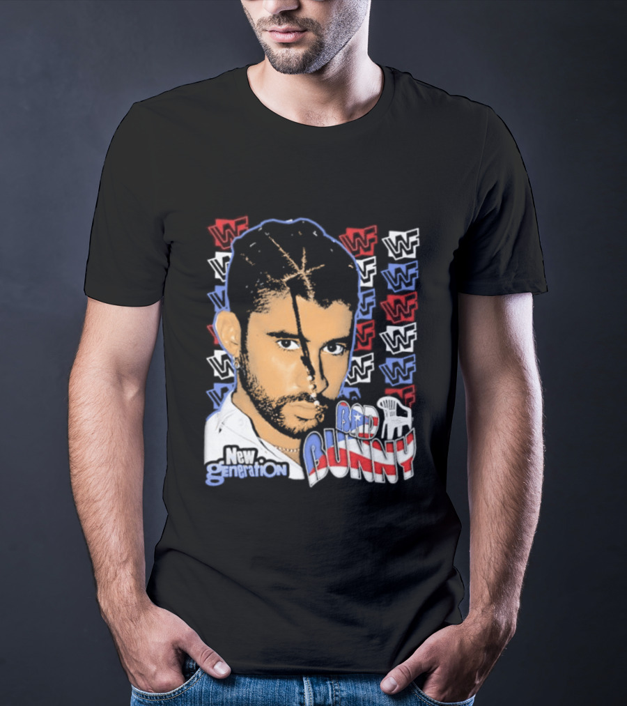 WWE Bad Bunny WWF New Generation Iconic Superstar T-Shirt