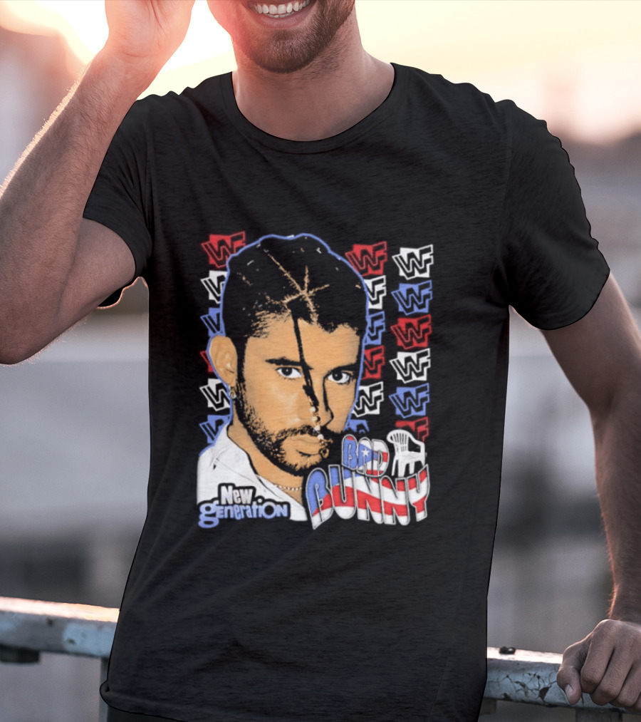 WWE Bad Bunny WWF New Generation Iconic Superstar T-Shirt