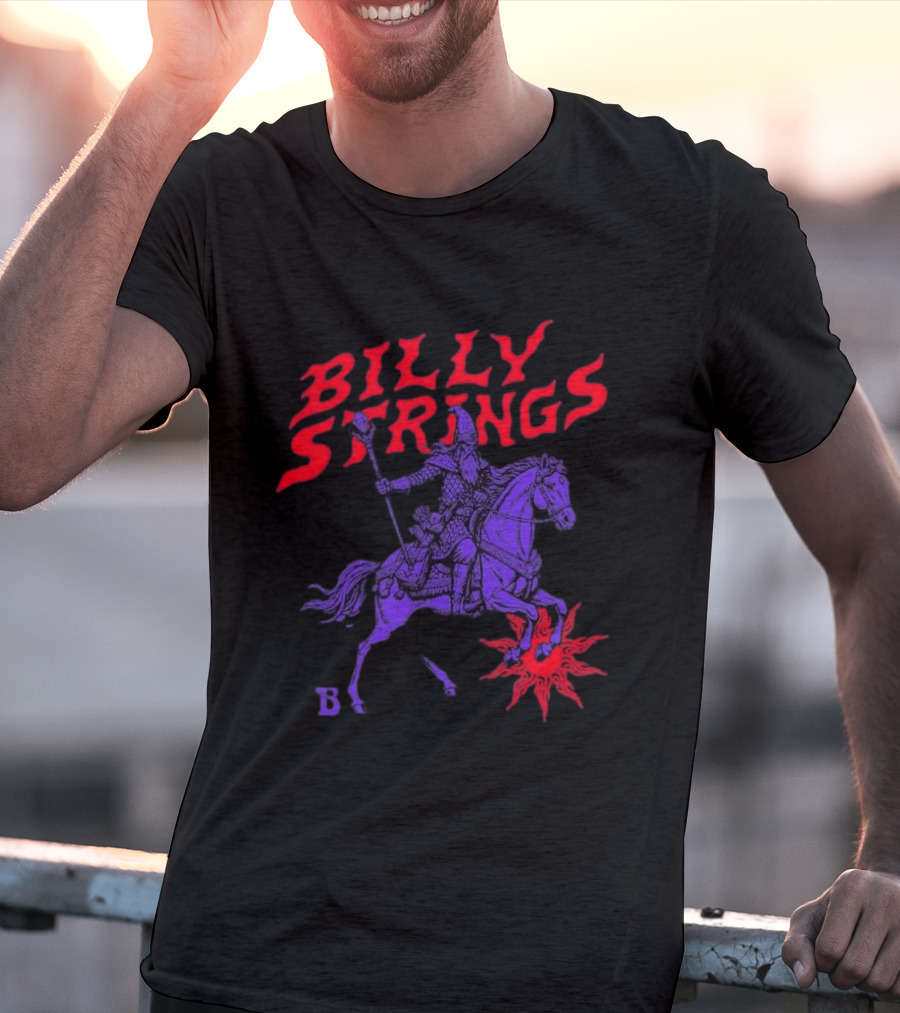 Billy Strings Winter 2026 Tour Knight's Tale Fiery Knight On Horseback T-Shirt
