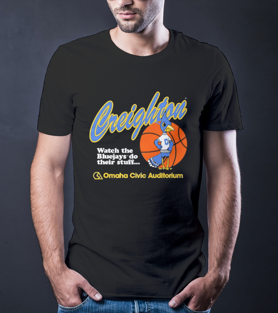 Creighton The Bluejays Do Their Stuff Omaha Civic Auditorium T-Shirt