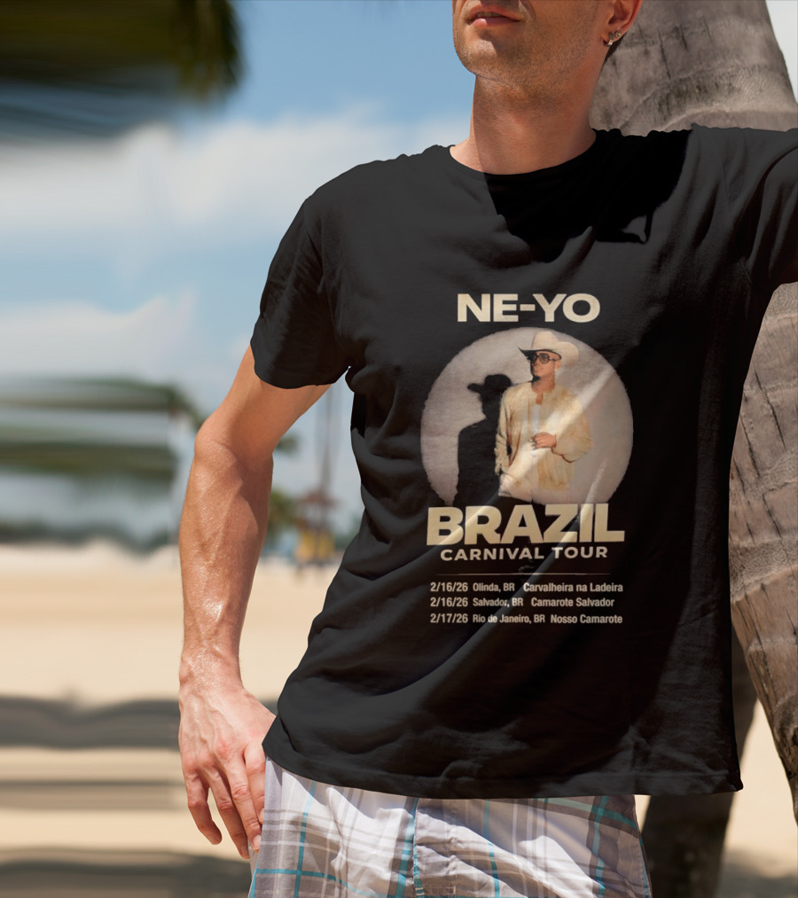 Ne Yo Brazil Carnival Tour 2026 Olinda Salvador Rio De Janeiro Dates T-Shirt