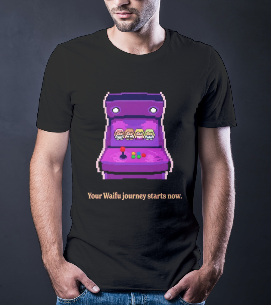 Arcade Adventure Your Waifu Journey Starts Now Game T-Shirt