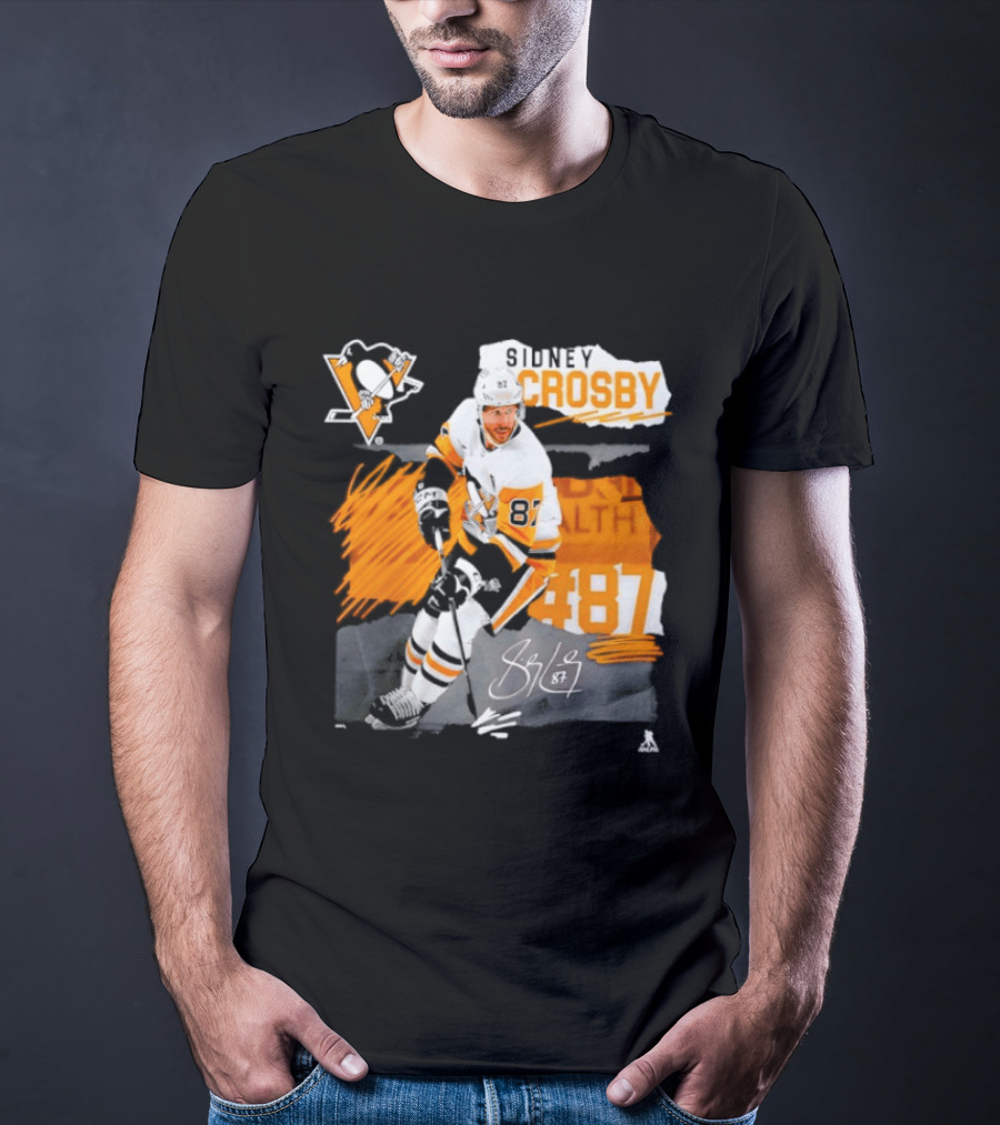 Pittsburgh Penguins Sidney Crosby 87 Fresh Ice Hockey Legend T-Shirt
