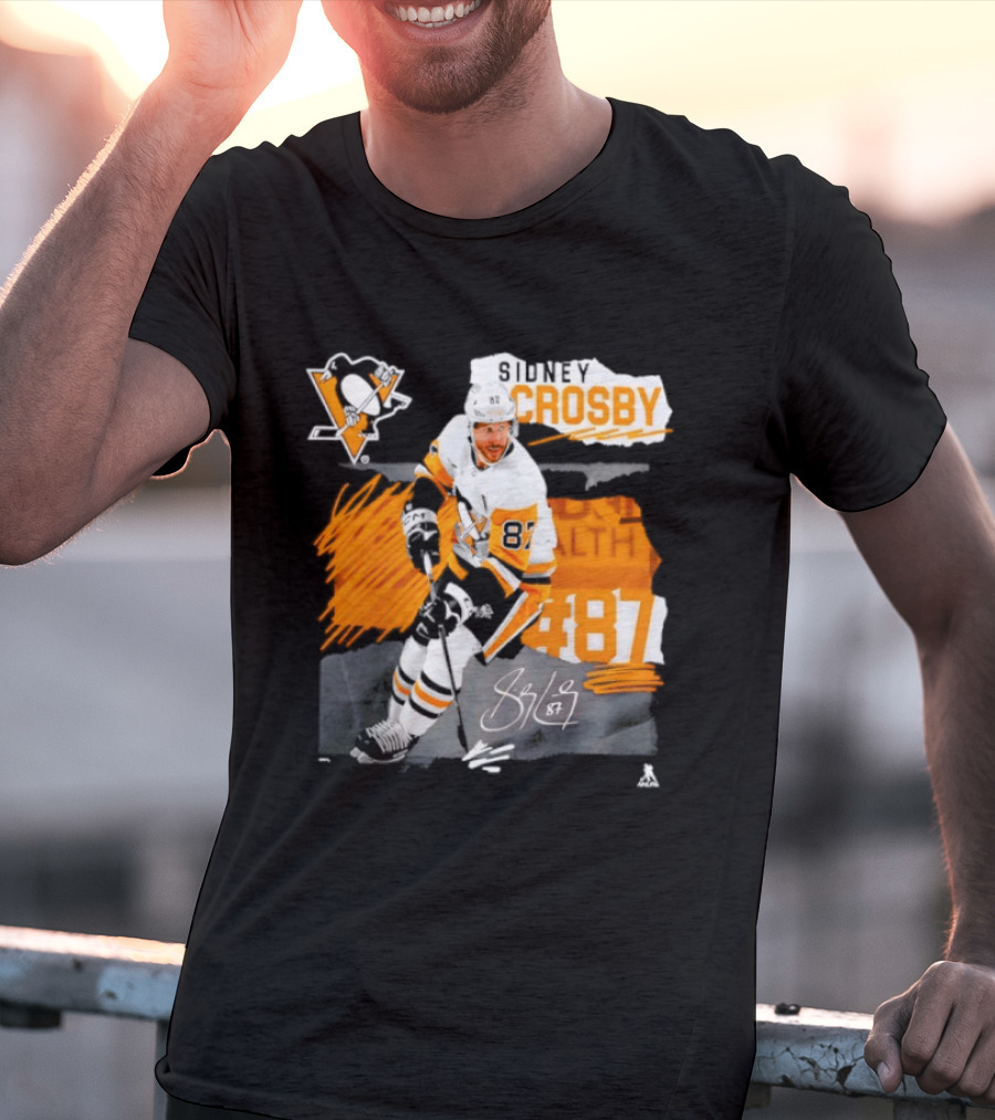 Pittsburgh Penguins Sidney Crosby 87 Fresh Ice Hockey Legend T-Shirt