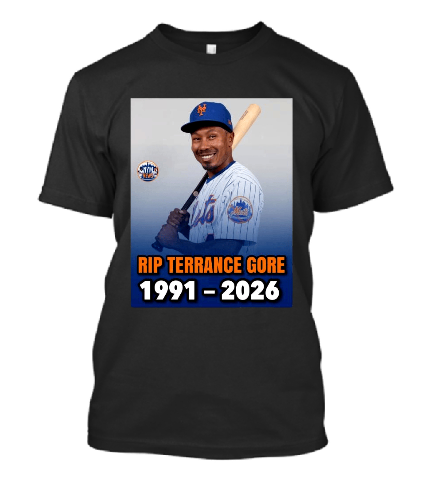Rip Terrance Gore Mets Tribute 1991 2026 NYM News Baseball T-Shirt