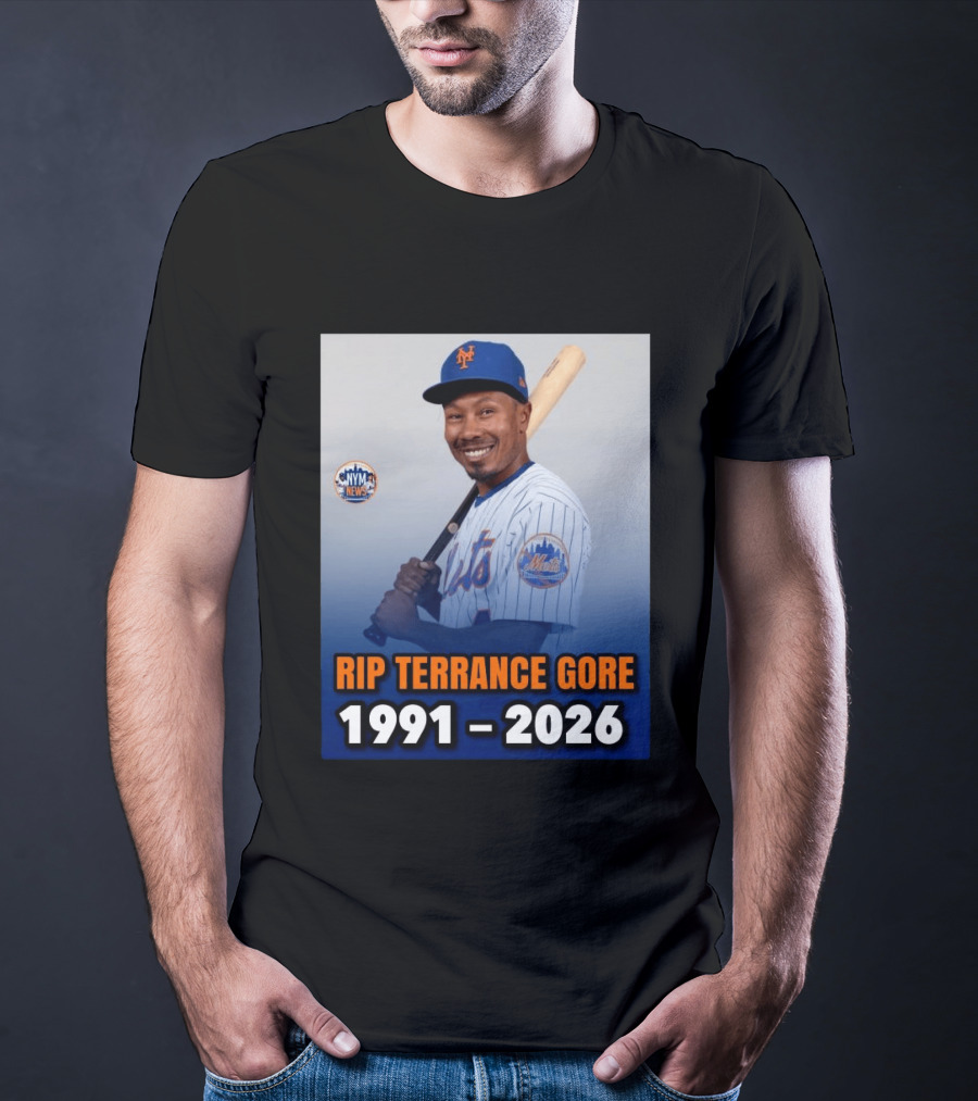Rip Terrance Gore Mets Tribute 1991 2026 NYM News Baseball T-Shirt