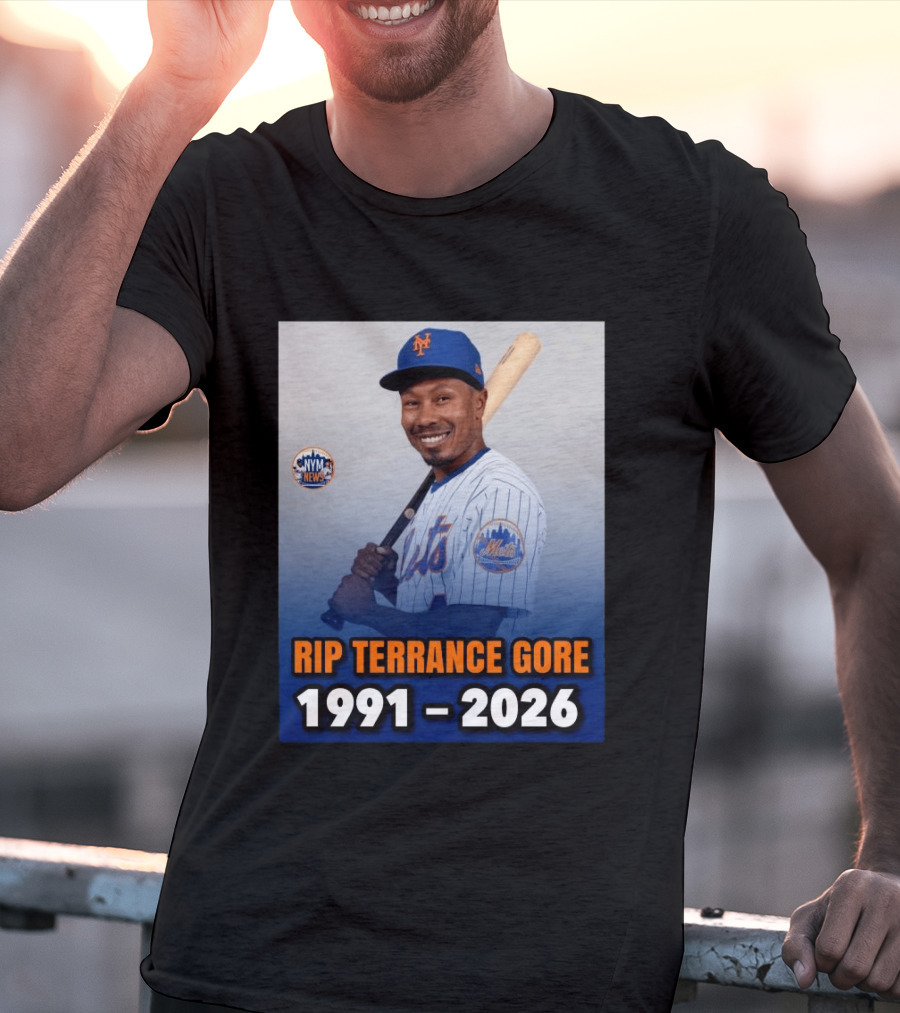 Rip Terrance Gore Mets Tribute 1991 2026 NYM News Baseball T-Shirt